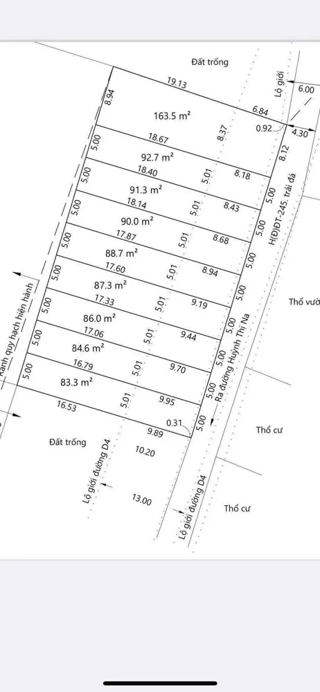 Bán 8 Nền Đất Đẹp (5X26) Đông Thạnh Hóc Môn Chỉ 3.6 Tỷ/nền