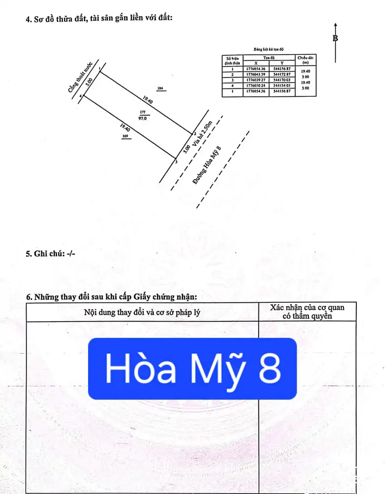 Bán Lô Đất Đường Hoà Mỹ 8 - Rẽ Nhất Khu Hòa Mỹ - ảnh 1