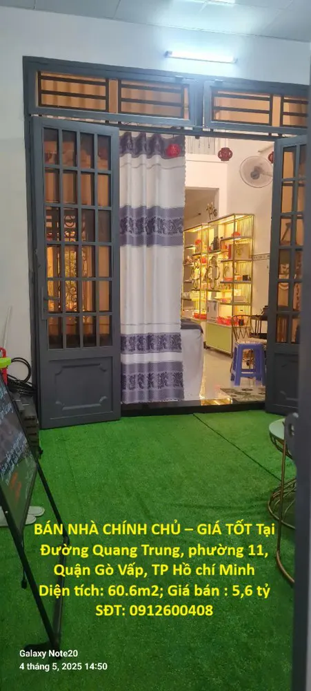Bán Nhà Chính Chủ – Giá Tốt Tại Đường Quang Trung, Phường 11, Quận Gò Vấp, Tp Hồ Chí Minh