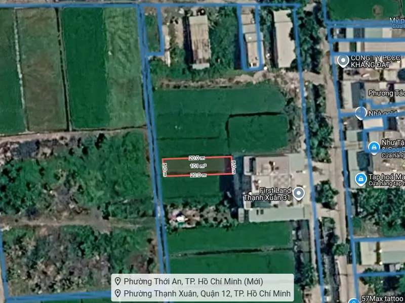 [K2580*] Đất Vuông Vức 100M2 Hẻm Xe Hơi Sát Chợ Thạnh Xuân, Giá Đầu Tư Cực Rẻ 2.X Tỷ!