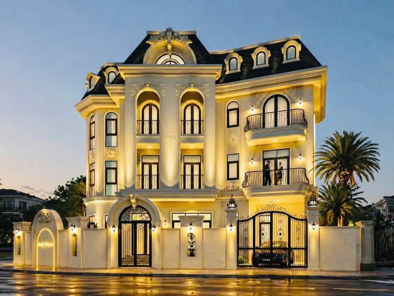 Villa Phần Thô 2 Mặt Tiền – Kiến Tạo Không Gian Sống Theo Dấu Ấn Riêng