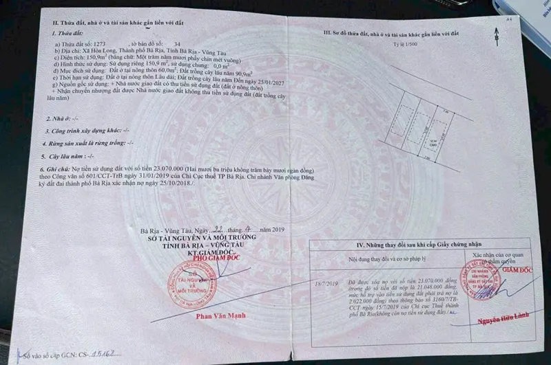 Đất Đẹp - Đầu Tư Sinh Lời - Chính Chủ Cần Bán Lô Đất Tại Xã Hòa Long, Thành Phố Bà Rịa, Brvt