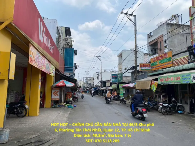Hot Hot – Chính Chủ Cần Bán Nhà Tại Phường Tân Thới Nhất, Quận 12, Tp. Hồ Chí Minh