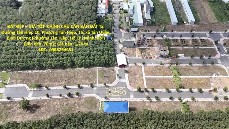 Đất Đẹp – Giá Tốt- Chính Chủ Cần Bán Đất Tại Phường Tân Hiệp, Thị Xã Tân Uyên, Bình Dương