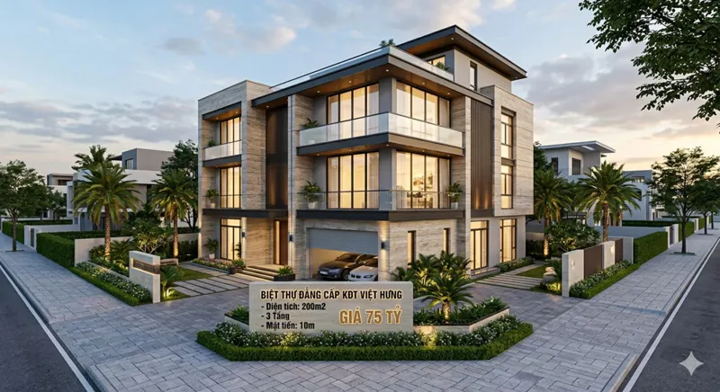 Bán Biệt Thự Việt Hưng 200M2- 3 Tầng Thô- An Sinh Đỉnh, Ở Sướng- 75 Tỷ