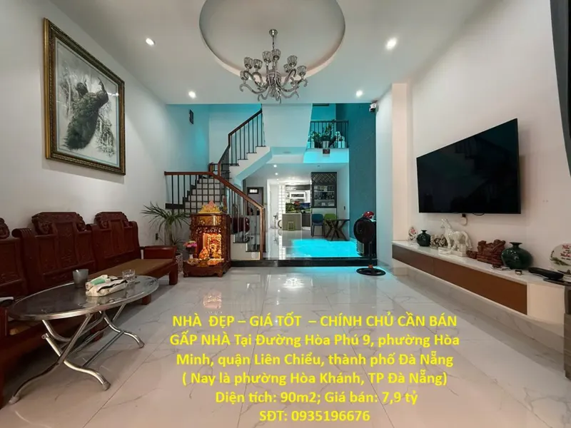 Nhà Đẹp – Giá Tốt – Chính Chủ Cần Bán Gấp Nhà Tại Phường Hòa Minh, Quận Liên Chiểu, Thành Phố Đà