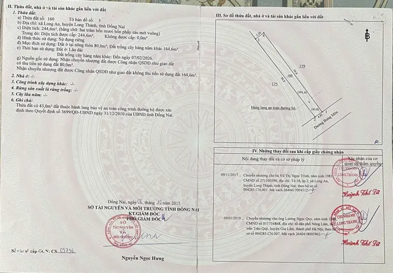 Chính Chủ Bán Đất Mặt Tiền Bưng Môn 244,6M2 Gần Sân Bay Long Thành, Có Nhà Cấp 4, Chỉ 300M Ra Cao
