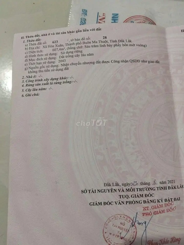Hot Hot – Chính Chủ Cần Bán Lô Đất Tại X. Hòa Xuân, Tp. Buôn Ma Thuột, T. Đắk Lắk