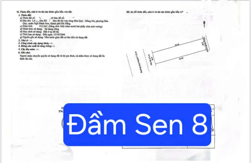 Bán Đất Đường Đầm Sen 8 – Gần Nguyễn Phước Lan