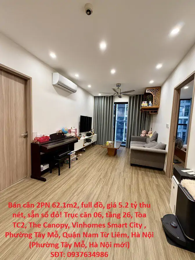 Bán Căn 2Pn 62.1M2, Full Đồ, Giá 5.2 Tỷ Thu Nét, Sẵn Sổ Đỏ! Phường Tây Mỗ, Quận Nam Từ Liêm, Hà Nội