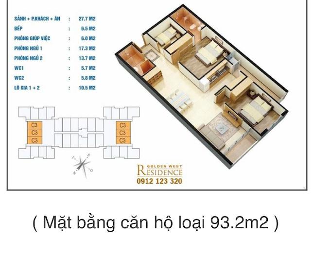 Căn hộ Golden West Thanh Xuân: 2-3PN, Giá từ 6x tr/m2, Sổ Đỏ Sớm