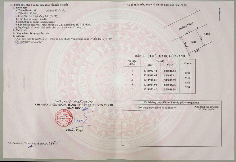 Chỉ từ 1 tỷ 99 - Đất đẹp Tân Phú Trung, sổ riêng, gần Metro