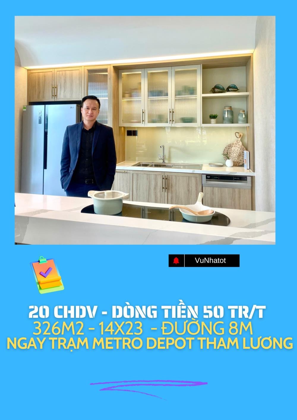 20 Phòng Trọ Sát Metro Tham Lương - Dòng Tiền 50tr/Tháng