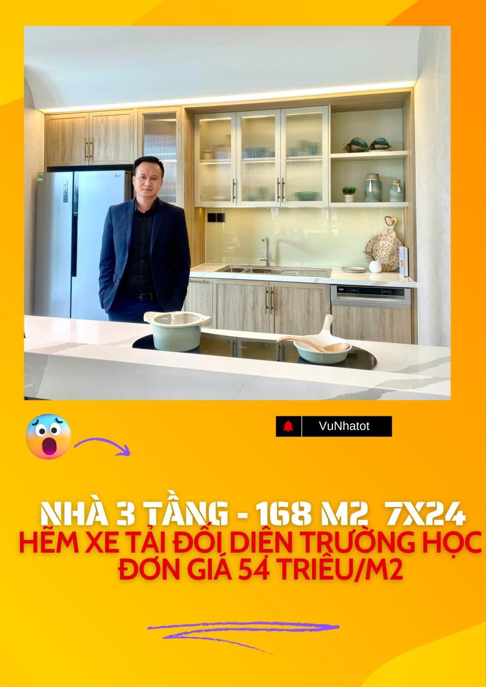 Nhà Phố Quận 12 - 3 Lầu, 168m2, Hẻm Xe Tải - Giá 54tr/m2