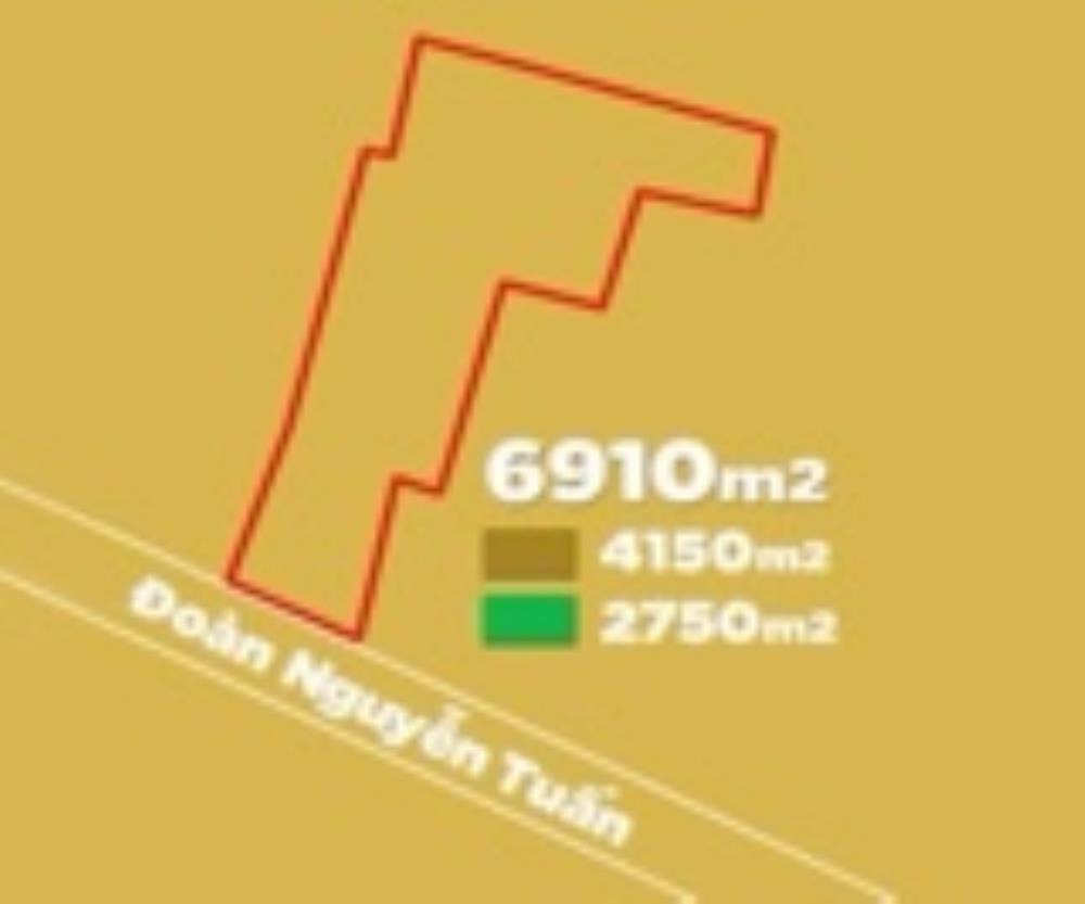 Vila Mặt Tiền Đường Đoàn Nguyễn Tuấn, Bình Chánh - 6910m2, Thổ Cư - Giá Tốt