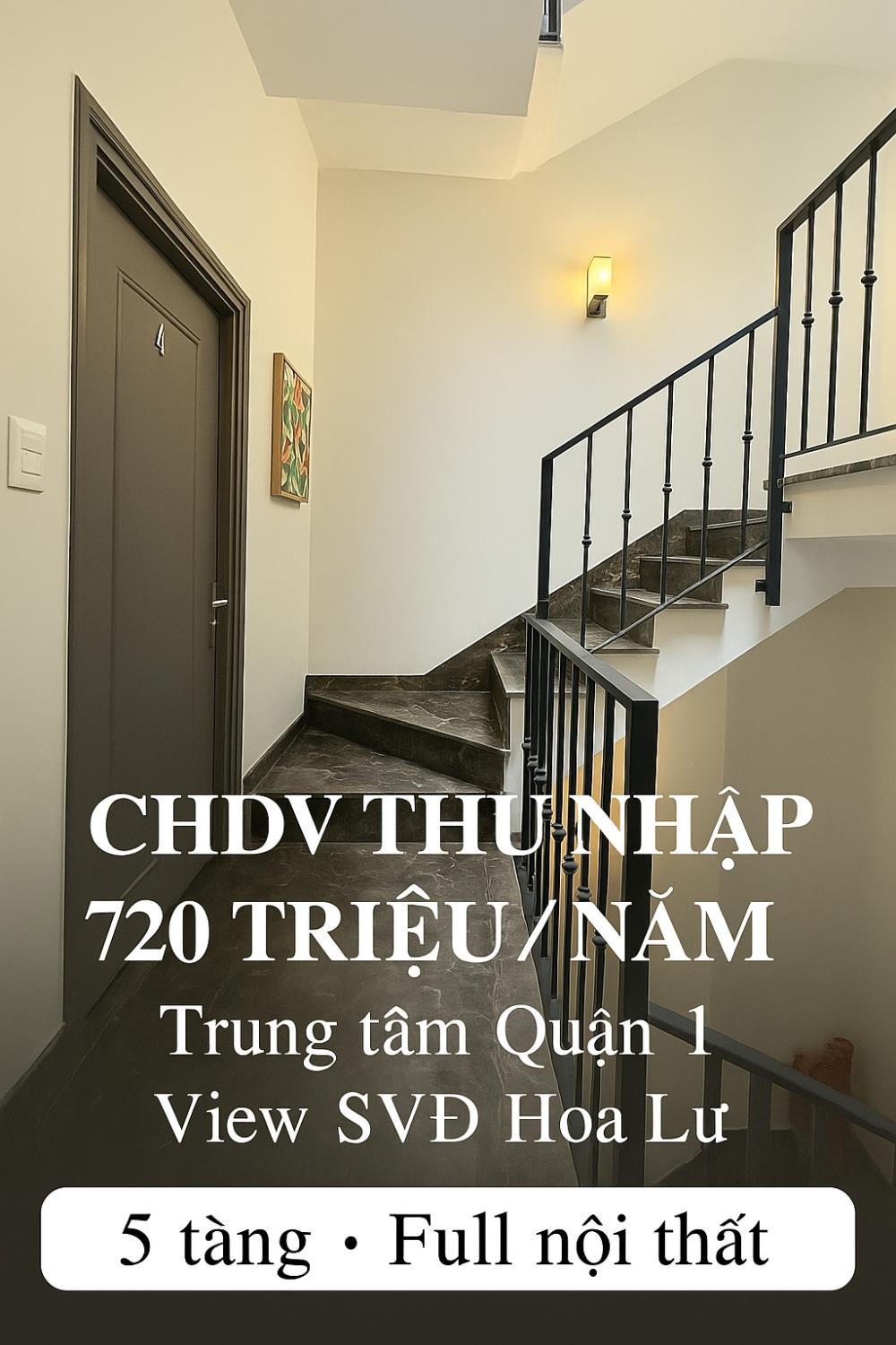 Nhà 5 Tầng Đa Kao - 60Tr/Tháng, Full Nội Thất - Vị Trí Đắc Địa