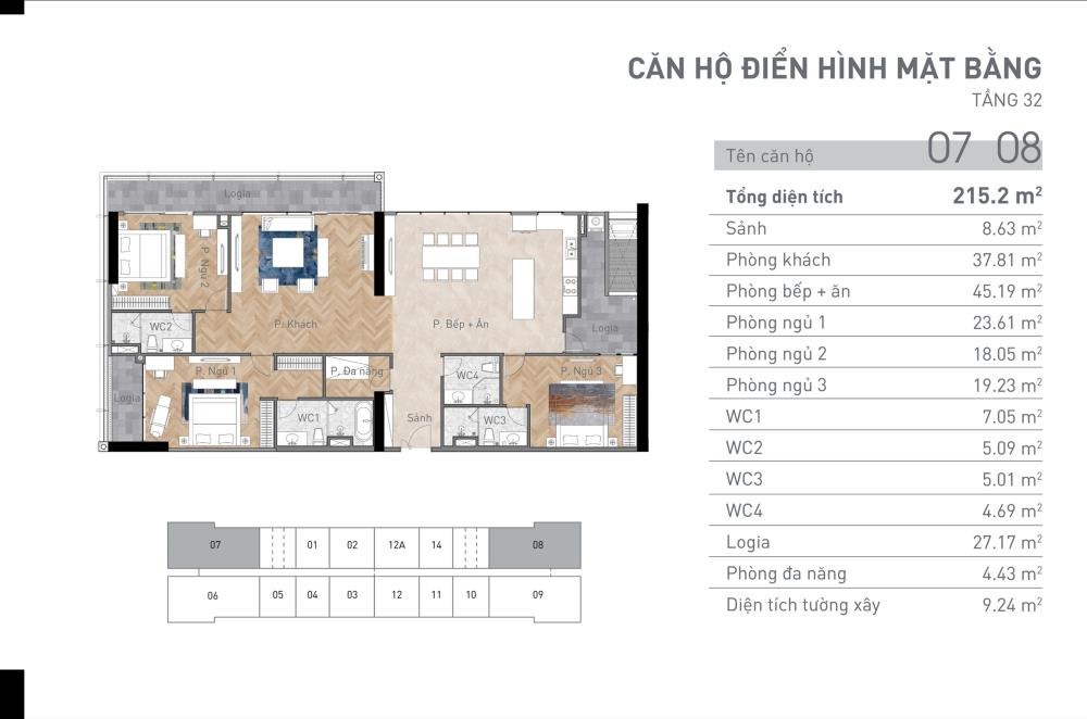 Penthouse Nguyễn Tuân 217m2 - Vị trí trung tâm, Thiết kế Cao Cấp