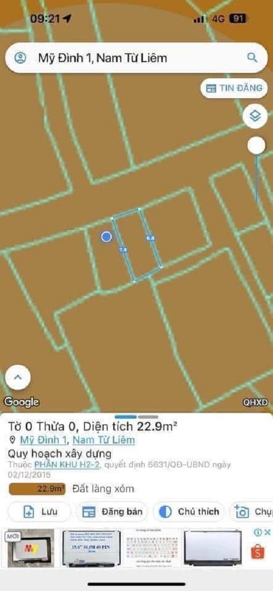 Mỹ Đình: Mặt tiền kinh doanh 6 tầng, thang máy, 7.5 tỷ - Vị trí đắc địa