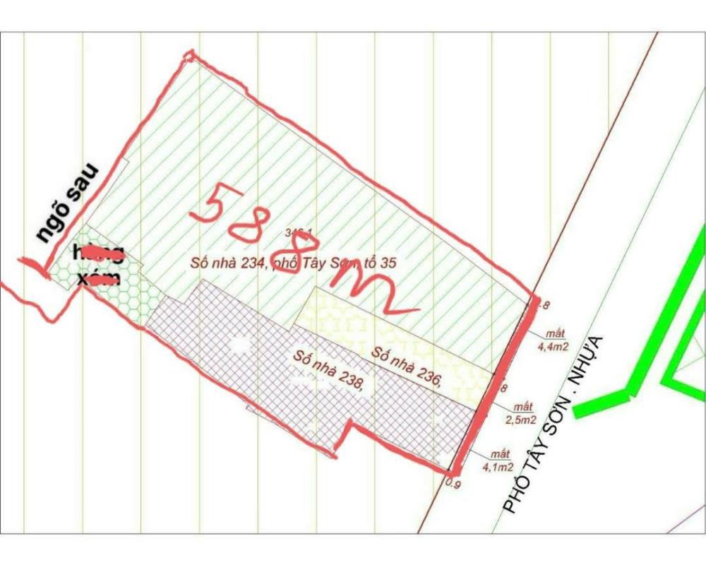 Bán đất mặt phố Tây Sơn, Đống Đa: 588m2, mặt tiền 14m, giá 298 tỷ