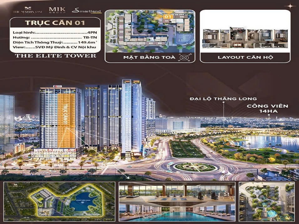 Hiếm Quỹ Ngoại Giao Chung Cư Matrix One: Căn 4PN View Đẹp, 150m2 - Lê Quang Đạo