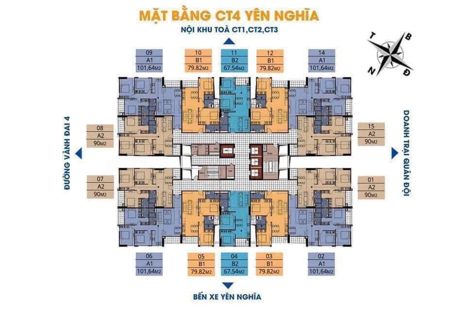 Bán Gấp Căn Hộ CT4 Yên Nghĩa - 3PN, 102m2 - Giá Tốt - Liên Hệ 0967881217