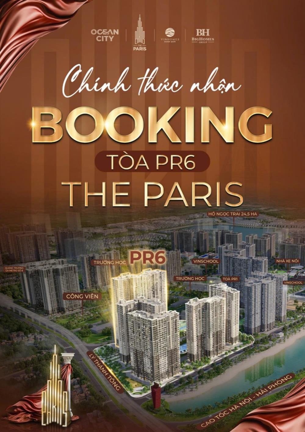 Mở Bán Tòa PR6 The Paris - Vinhomes Ocean Park Hn - Giá Từ 59tr/m2