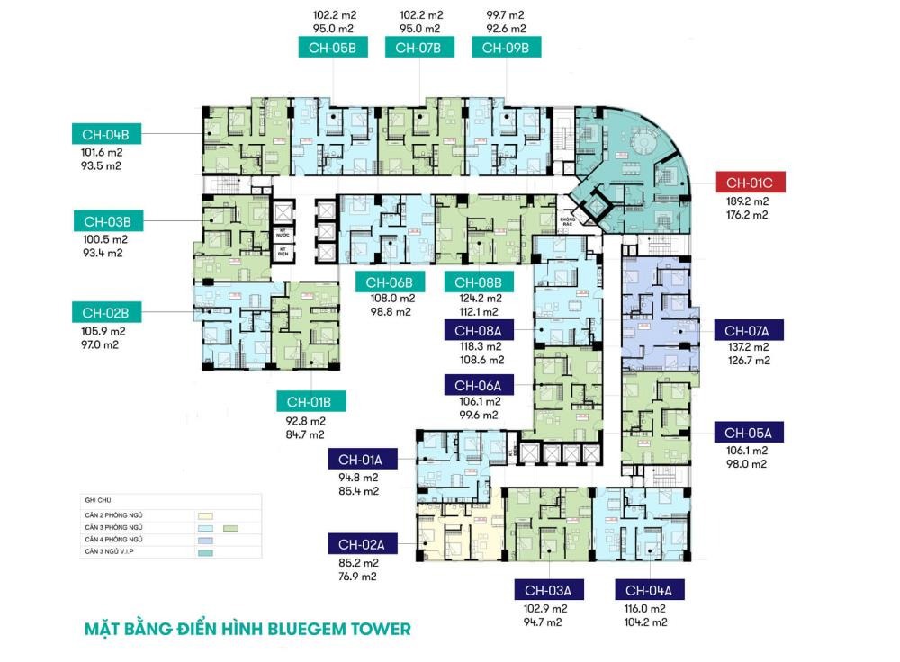 BlueGem Tower: Căn hộ cao cấp Pháp Vân - Thanh Trì từ 52tr/m²