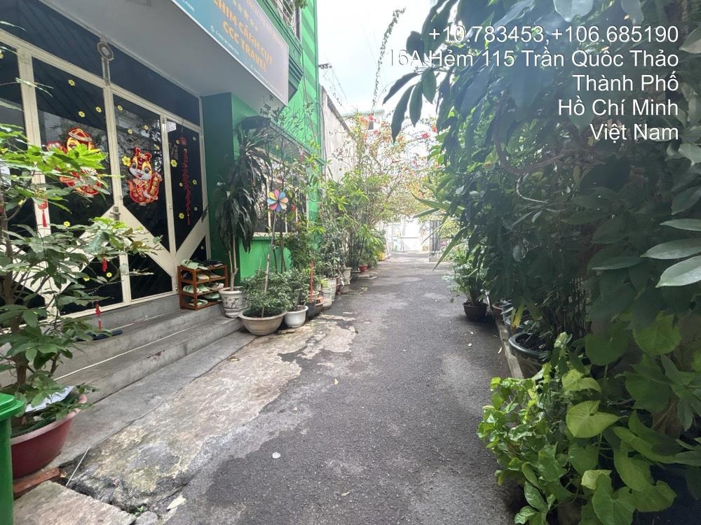 Bán nhà hẻm 115 Trần Quốc Thảo, Quận 3 - Vị trí đẹp, tiềm năng kinh doanh