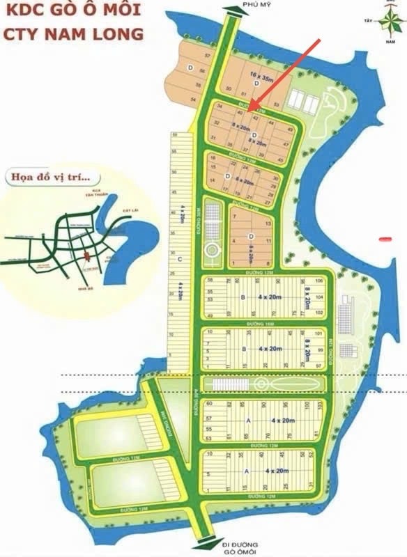 Dất 8x20m Khu Nam Long Phú Thuận, Quận 7 - Vị Trí Đắc Địa