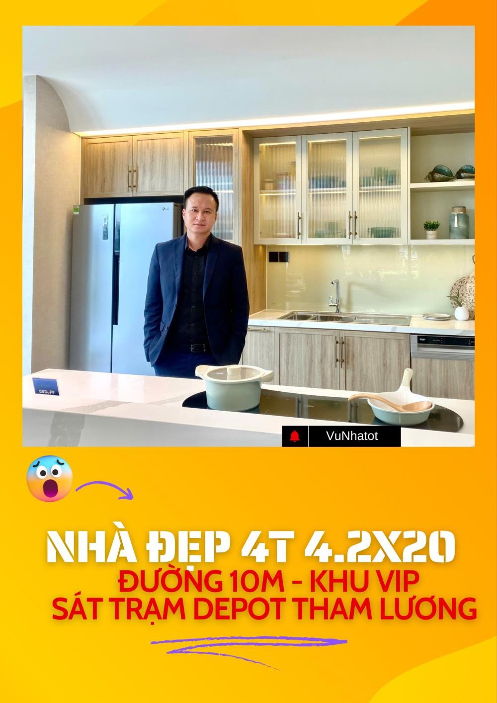 Nhà Mặt Tiền Khu VIP, Giảm 200 Triệu - 4x20, Giá 119Tr/m2