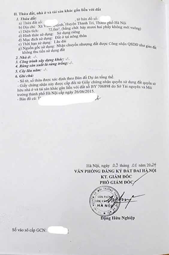 Bán đất tặng nhà Vĩnh Quỳnh, Thanh Trì 72m2, Ô Tô Vào Nhà, Giá 7 Tỷ