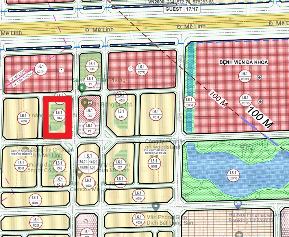 Bán Đất Biệt Thự 300m2 Mặt Đường 18m Khu A Cienco5 Mê Linh - Đầu Tư Sinh Lời