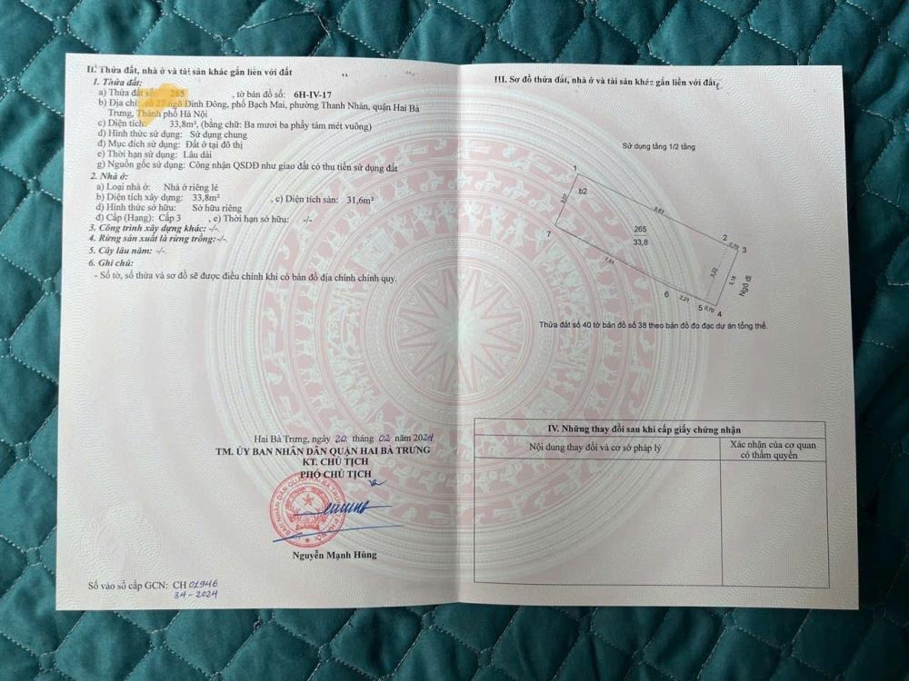 Bán nhà 34m2, 3 tầng, mặt ngõ thông, giá 7 tỷ - Vị trí đắc địa, tiềm năng lớn
