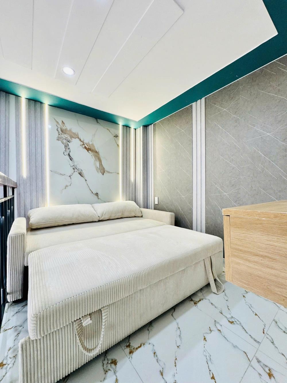 Cần Bán Gấp Nhà Full Nội Thất 1 Trệt 1 Lầu 1 Lửng, Phú Nam, Hocmon - 495tr