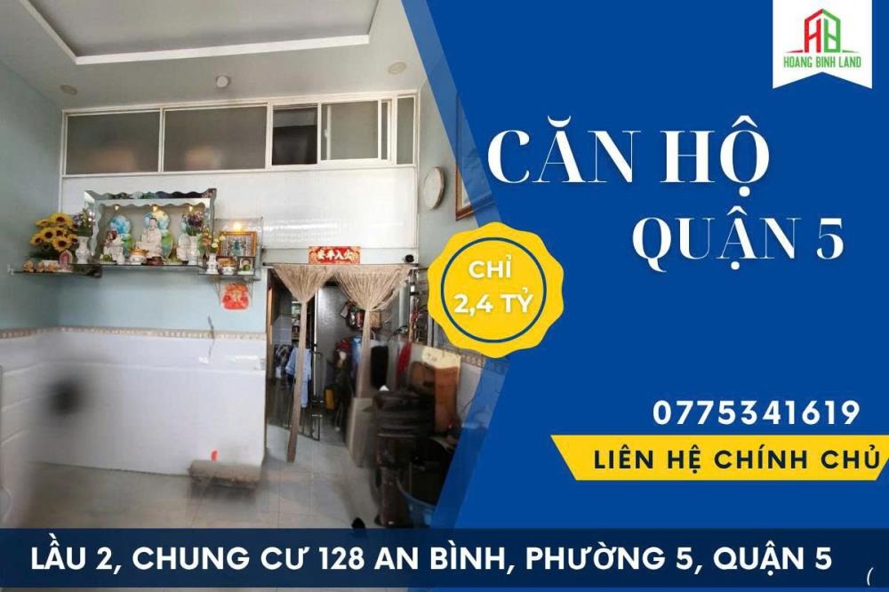 Căn hộ 3 phòng ngủ Quận 5 - Giá 2.4 tỷ - Vị trí trung tâm, tiện ích đầy đủ