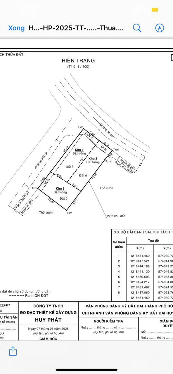 3 Lô Đất Thổ Cư Củ Chi - Giá Rẻ, Pháp Lý Rõ Ràng - Diện Tích 99m2