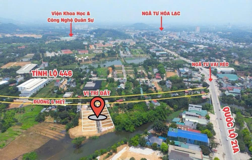 Đất nền Hòa Lạc - Ngã Tư Vai Réo: 108m2, Giá 4 tỷ, Lô Góc, Pháp Lý Sạch