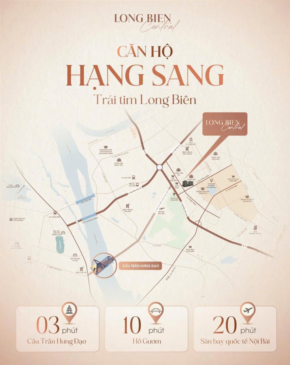 Bán chung cư cao cấp Long Biên Central - Vị trí trung tâm, tiện ích vượt trội