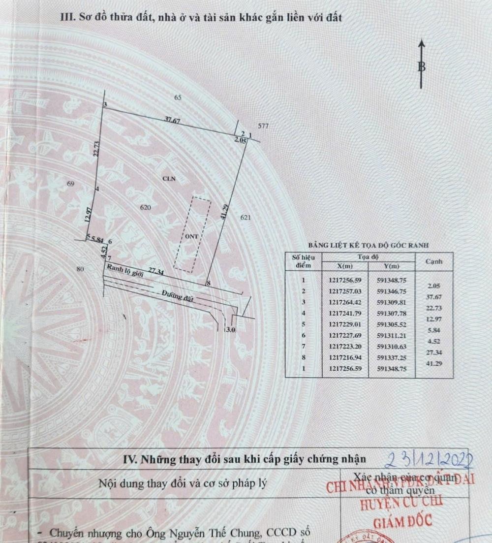 Đất Vườn Củ Chi 1440m2, Thổ Cư 100m2, Nhà Cấp 4 - Giá 3.9 Tỷ