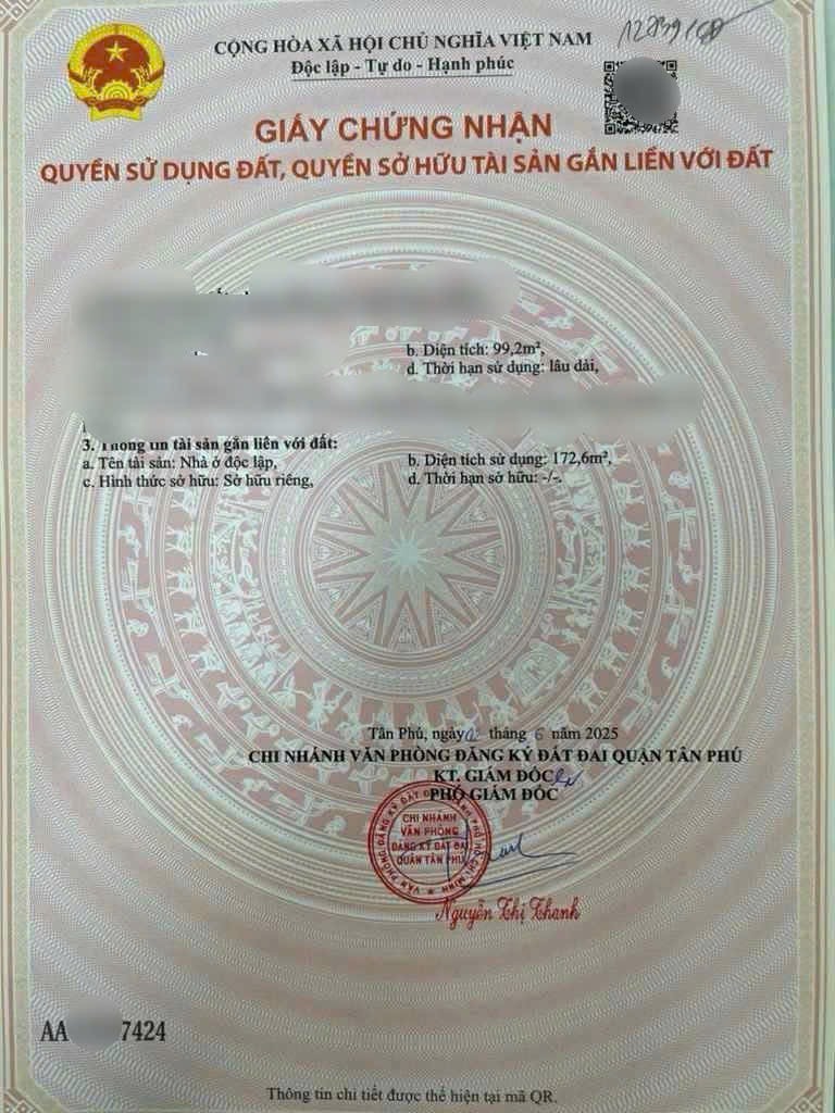 Bán Nhà Trịnh Đình Trọng, Quận 11: 100m2, Hẻm Ôtô, Giá 10.6 Tỷ