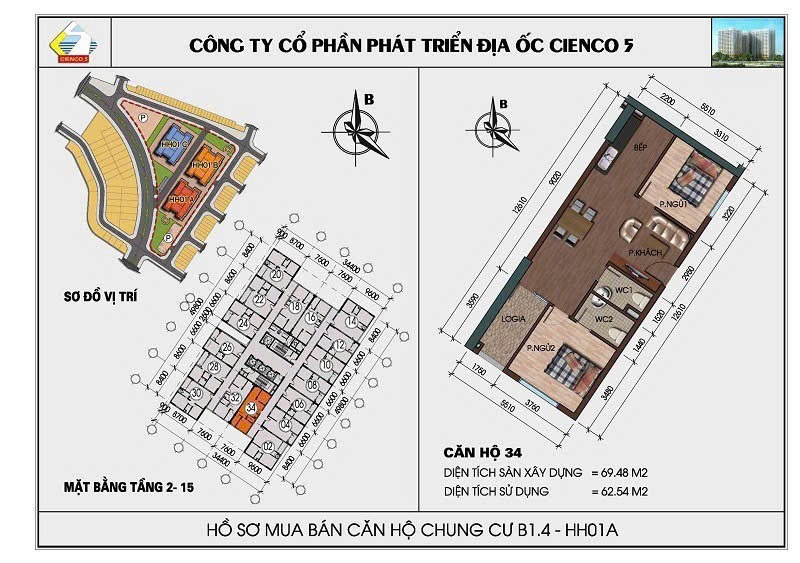 Bán Căn Hộ 70m2 Tầng 6 KĐT Thanh Hà, Hà Đông - Giá Tốt, View Đẹp