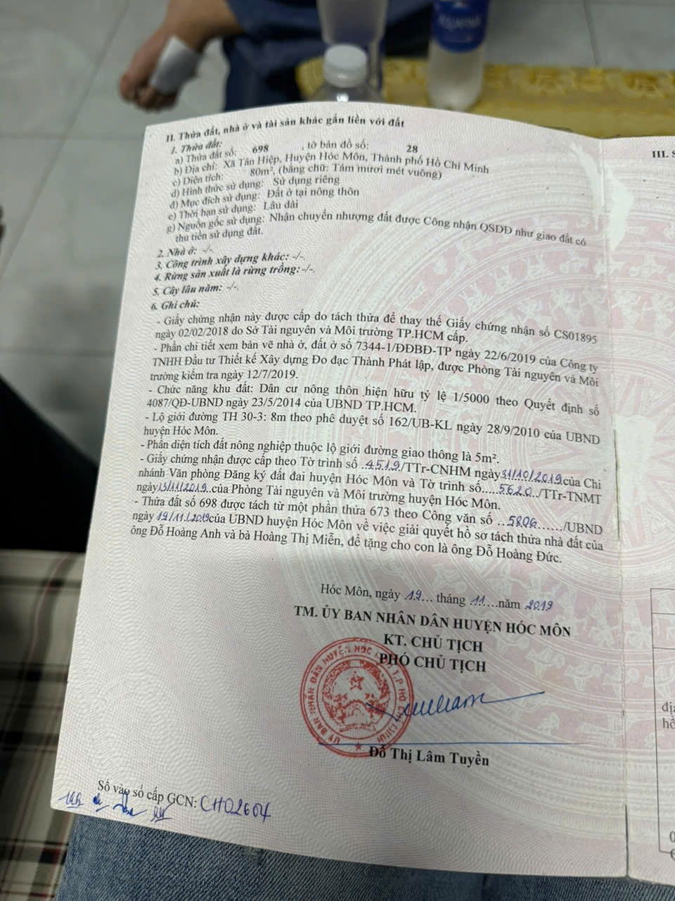 Bán Gấp Lô Đất SHR Tân Hiệp, Hóc Môn - Vị Trí Đắc Địa, Giá Tốt