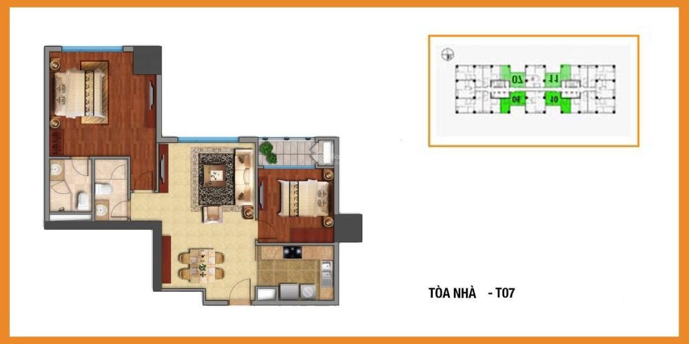 Chính chủ bán căn hộ Times City T7 - 2PN, View đẹp, Full đồ nội thất