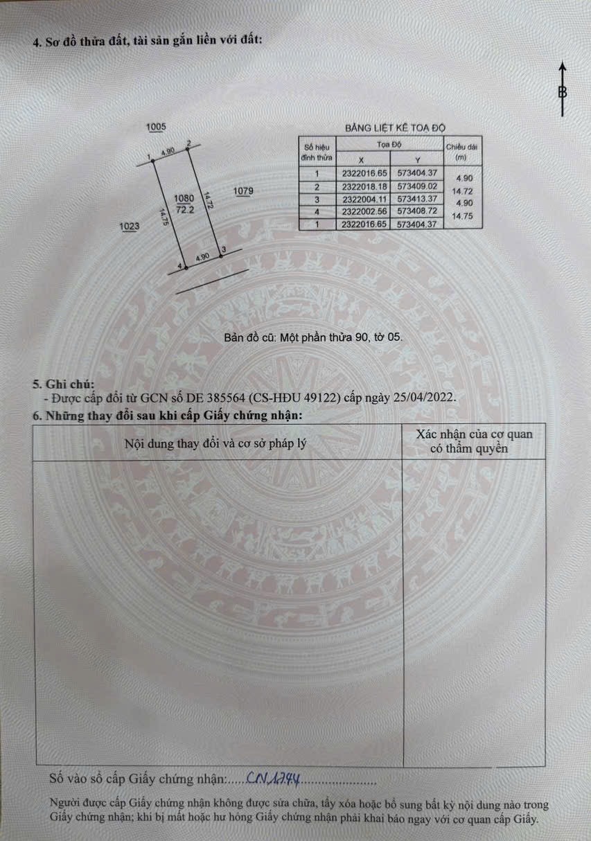 Bán nhà 72.2m2, 4 tầng, 4PN, sau Học viện Chính sách, Giá 7.6 tỷ