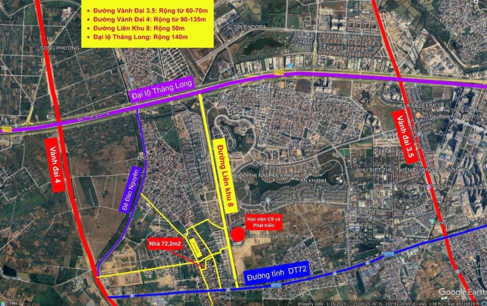 Bán nhà 72.2m2, 4 tầng, 4PN, sau Học viện Chính sách, Giá 7.6 tỷ