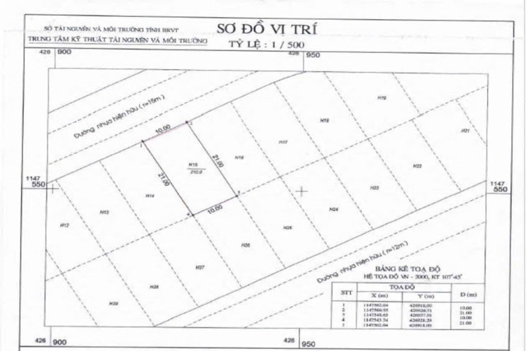 Bán đất BIỆT THỰ khu Decomex Đại An - Phường 9 VUNG TAU