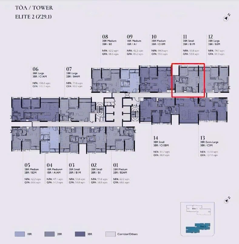 Bán Gấp Căn 2PN, 2WC, 54m2 Lumi Hà Nội - Giá 4.53 Tỷ Bao Phí - 0974690550