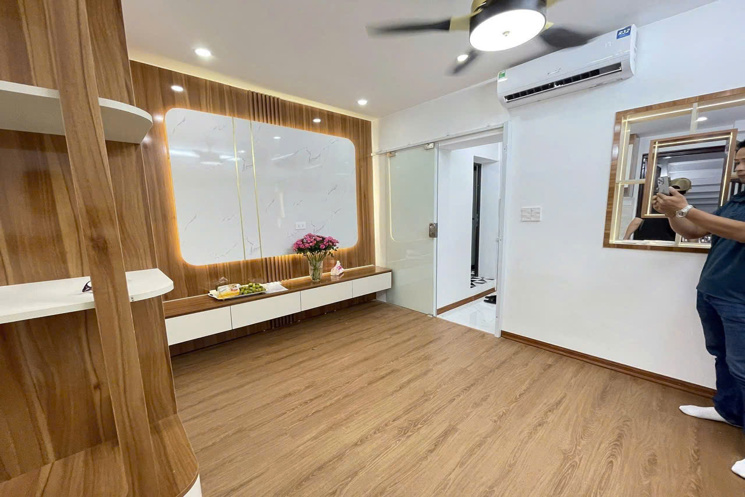 Em bán Nhà tập thể Phố Tân Mai T1 sổ đỏ 24/60m 1 Phòng Khách, 2 phòng ngủ, bếp, 1 nhà ra phố Tân