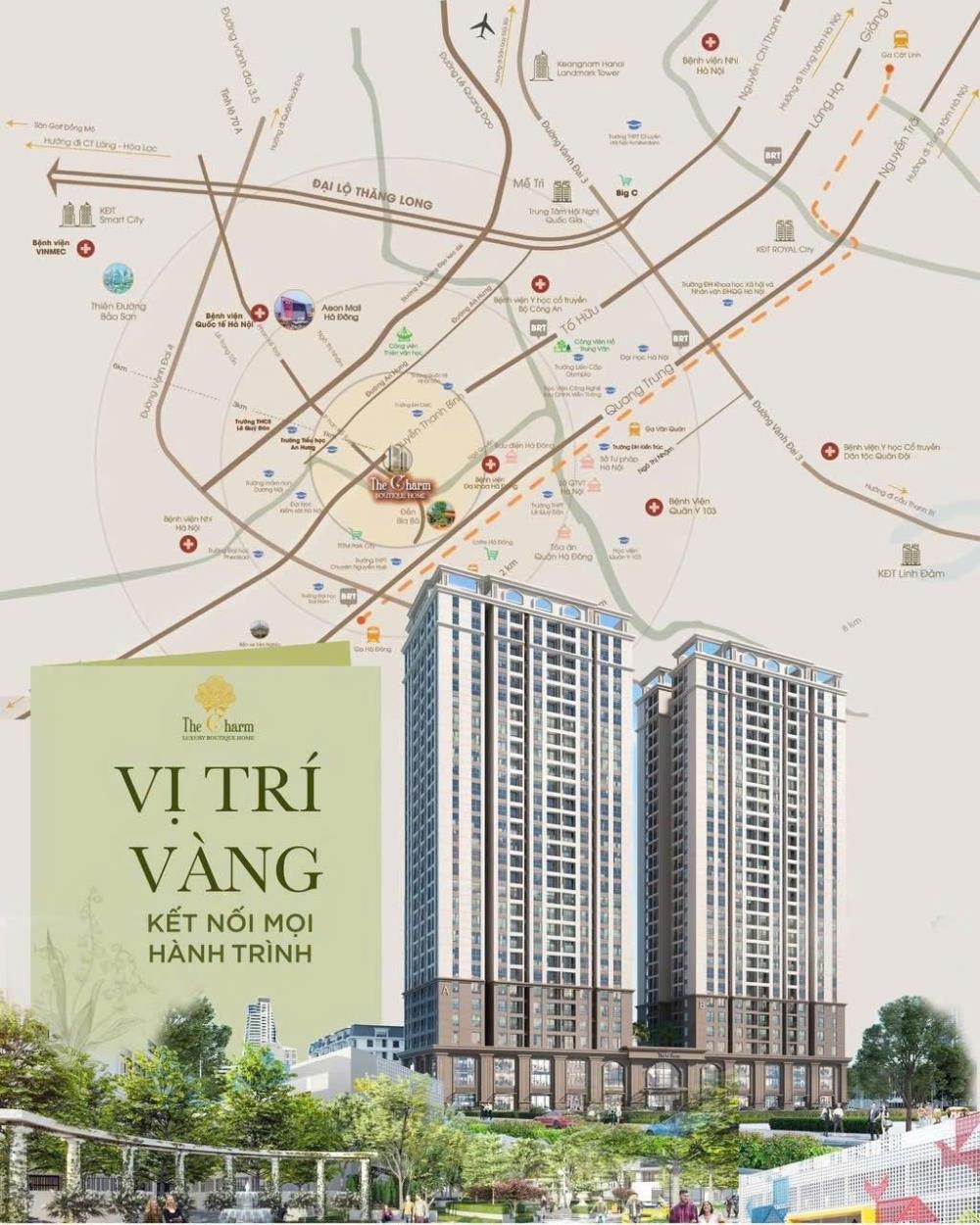 Bán Chung Cư The Charm Cao Cấp: Căn Góc 3PN, View Đẹp, Thiết Kế Tinh Tế
