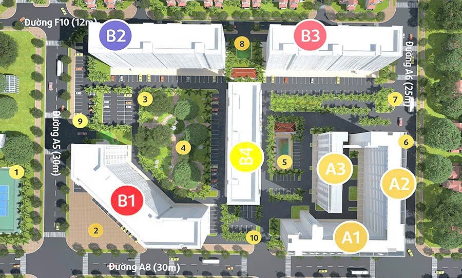 Bán Căn Hộ GreenTown Vĩnh Lộc, Bình Tân: 49m2, 1PN, Full Nội Thất, Giá 1.95 Tỷ